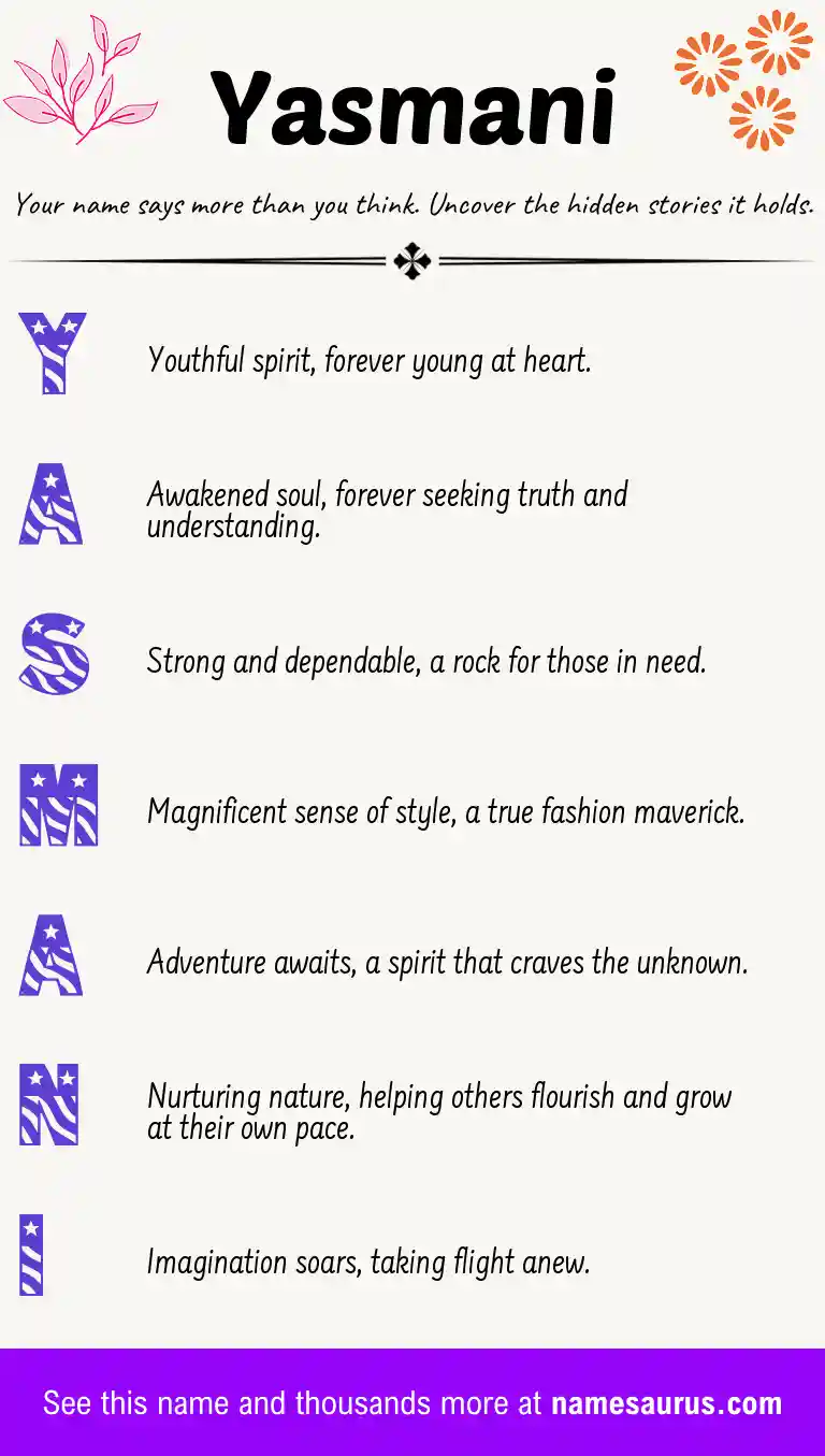 Acrostic poem about Yasmani.