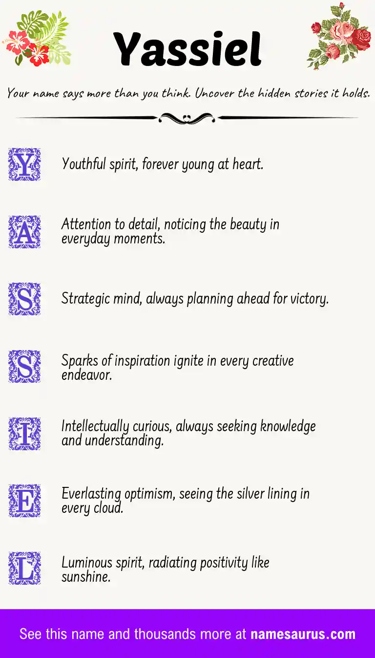 Acrostic poem about Yassiel.