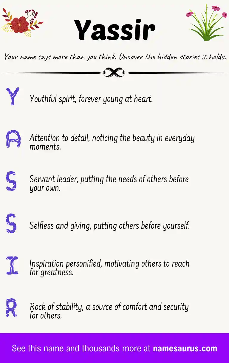 Acrostic poem about Yassir.