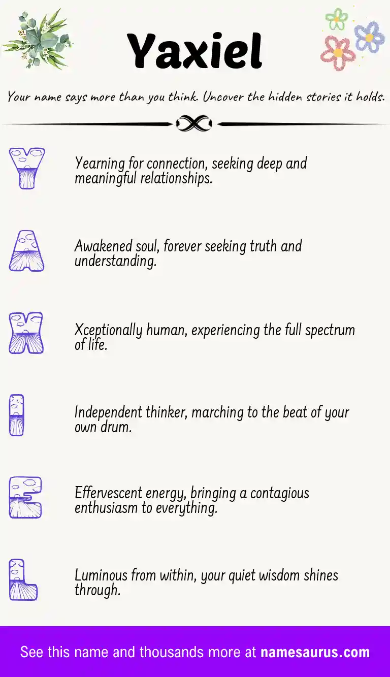 Acrostic poem about Yaxiel.