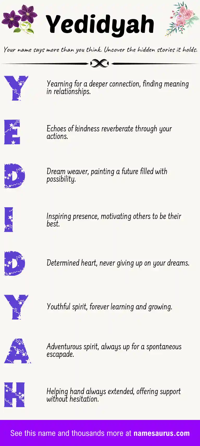 Acrostic poem about Yedidyah.