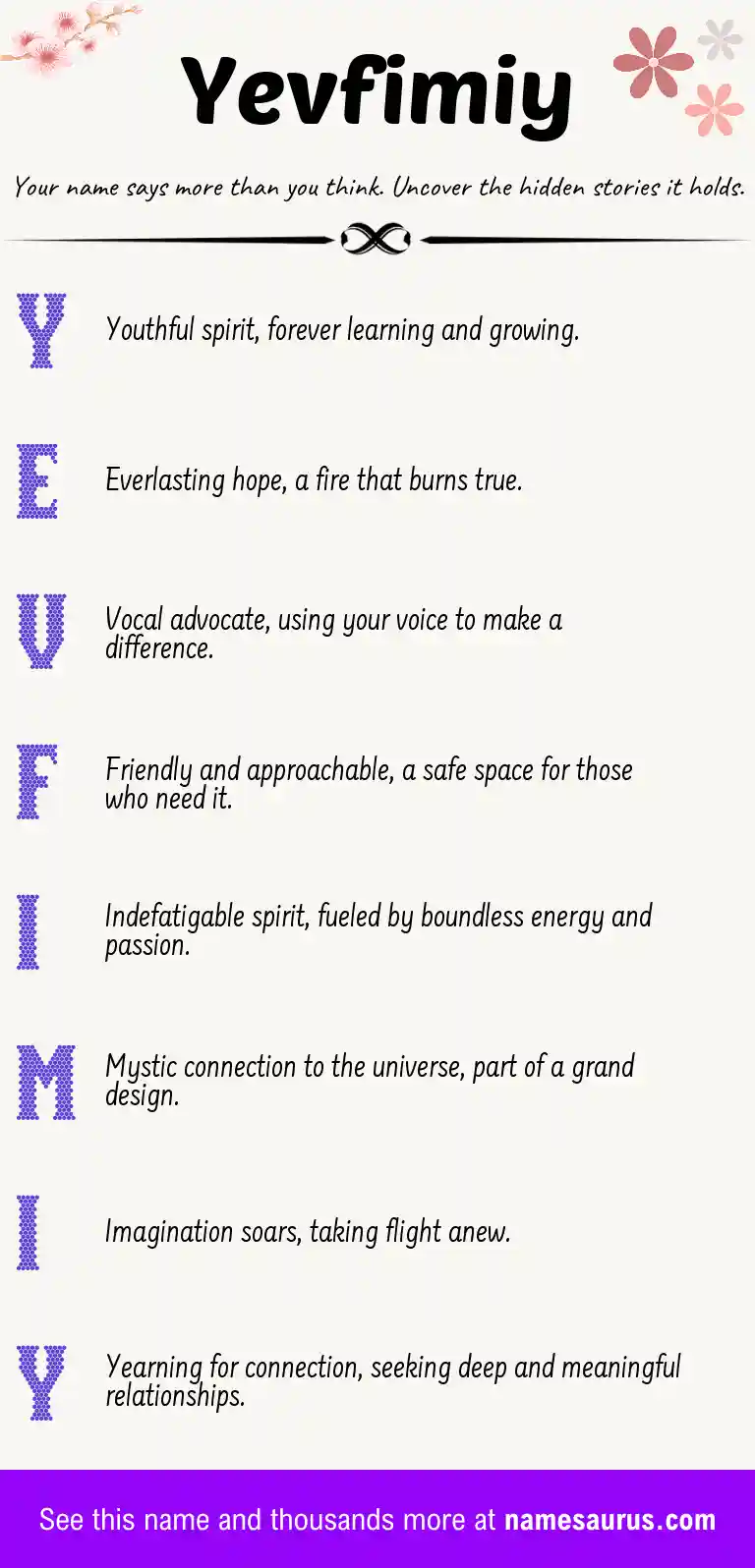 Acrostic poem about Yevfimiy.