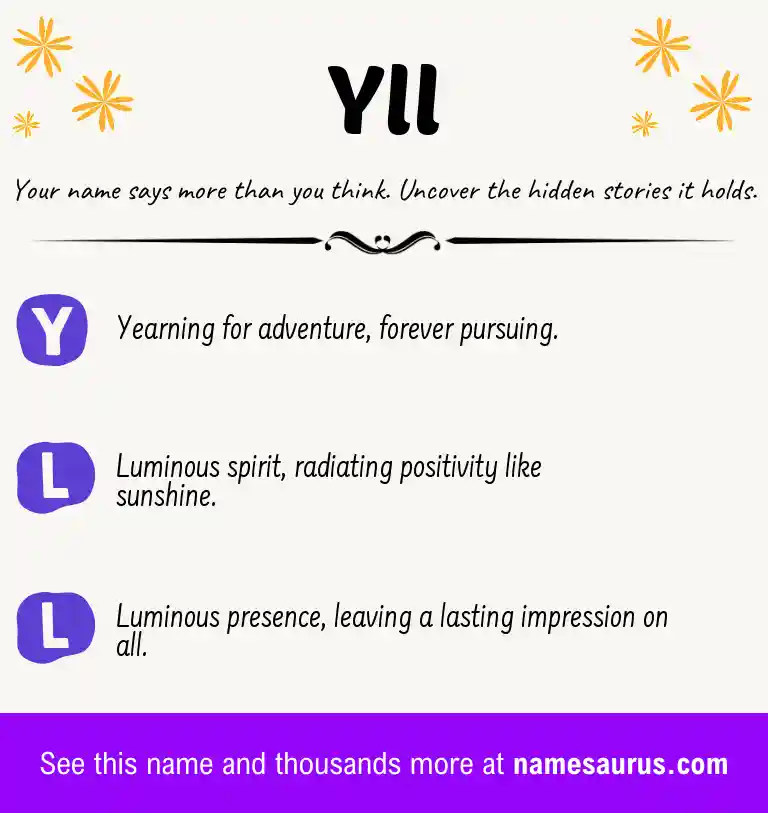 Acrostic poem about Yll.