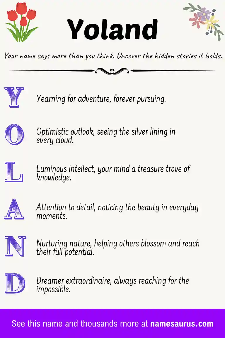 Acrostic poem about Yoland.