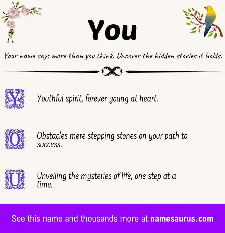 Acrostic poem about You.