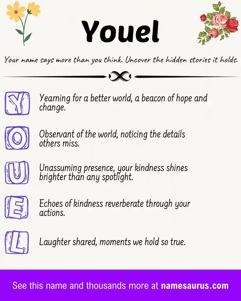 Acrostic poem about Youel.