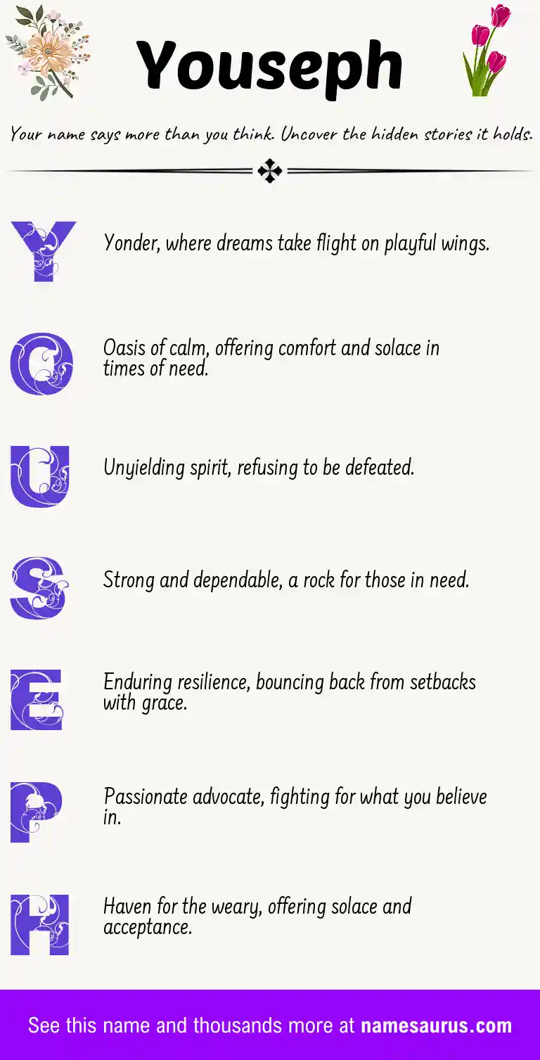 Acrostic poem about Youseph.