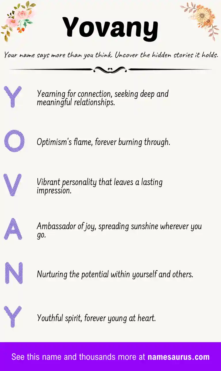 Acrostic poem about Yovany.