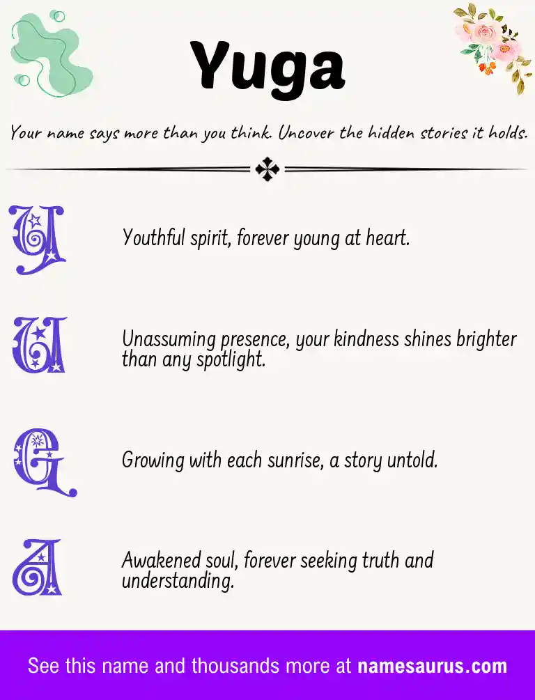 Acrostic poem about Yuga.
