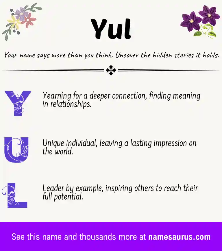 Acrostic poem about Yul.