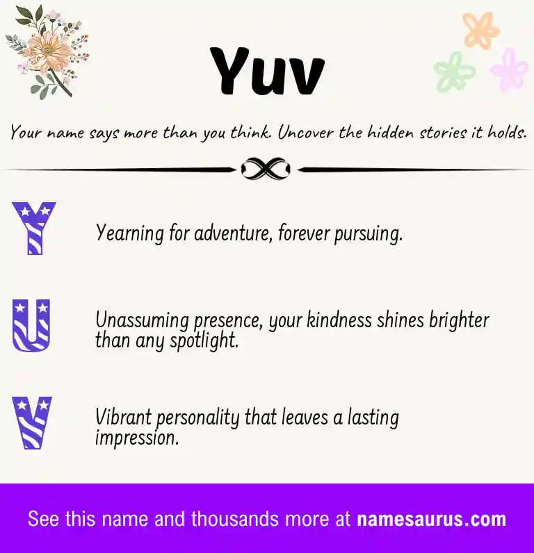 Acrostic poem about Yuv.