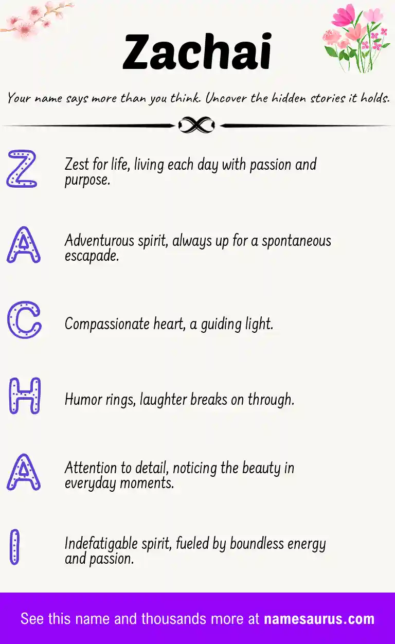 Acrostic poem about Zachai.