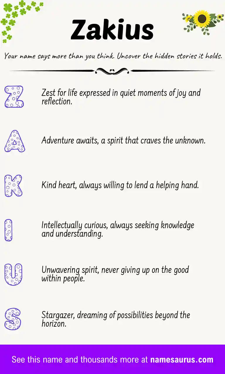 Acrostic poem about Zakius.