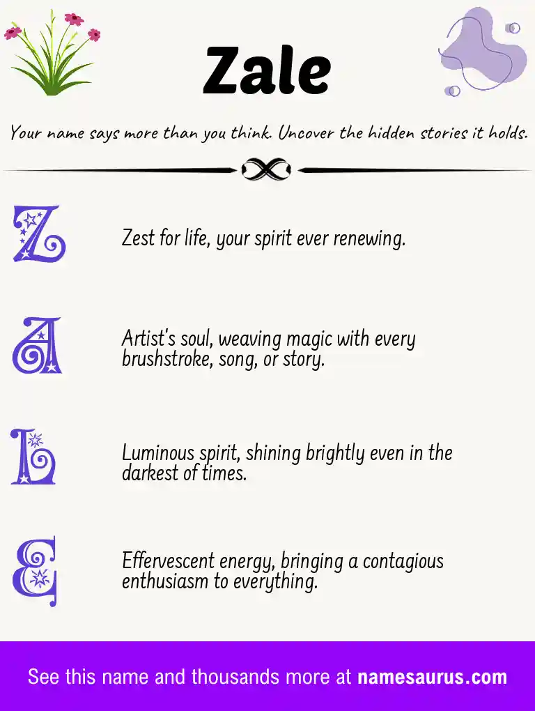 Acrostic poem about Zale.
