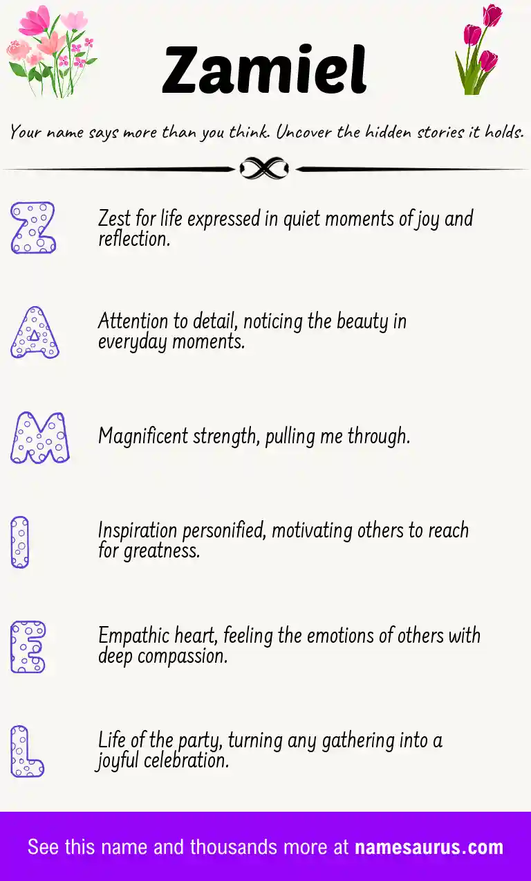 Acrostic poem about Zamiel.