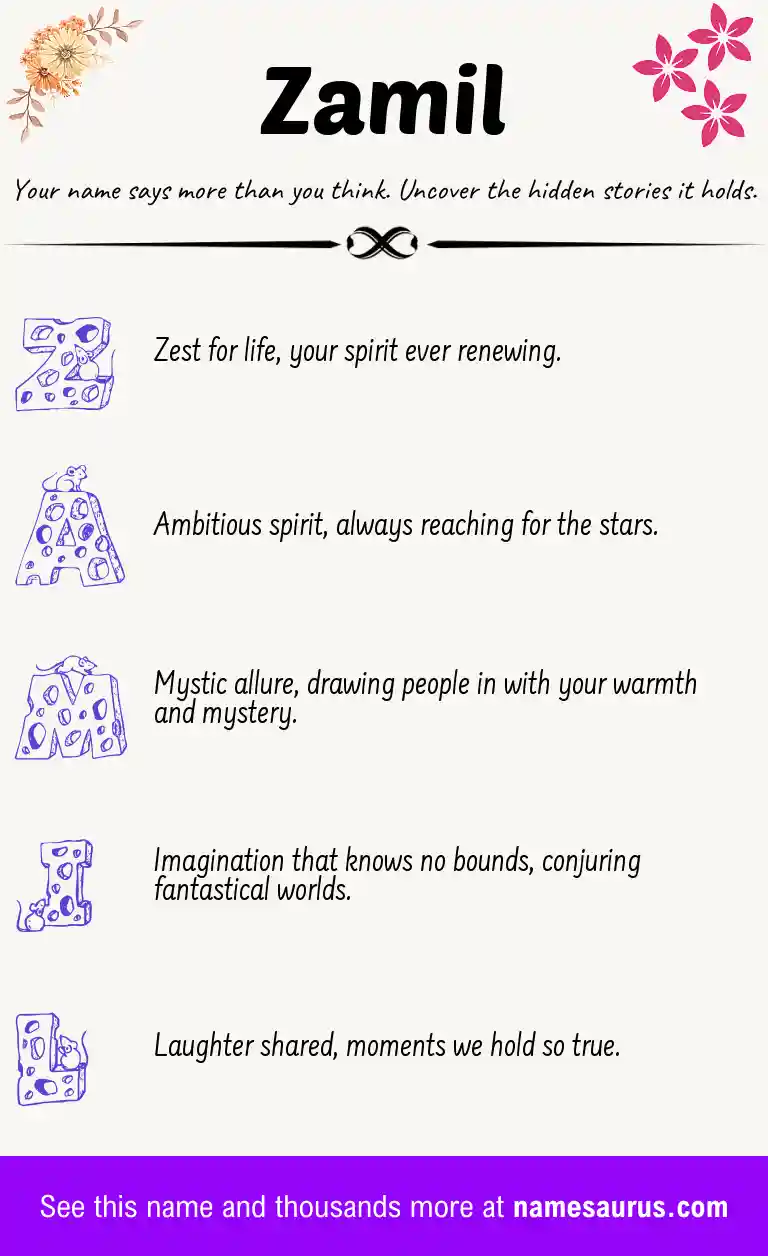 Acrostic poem about Zamil.