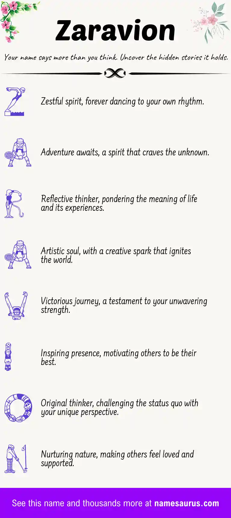 Acrostic poem about Zaravion.