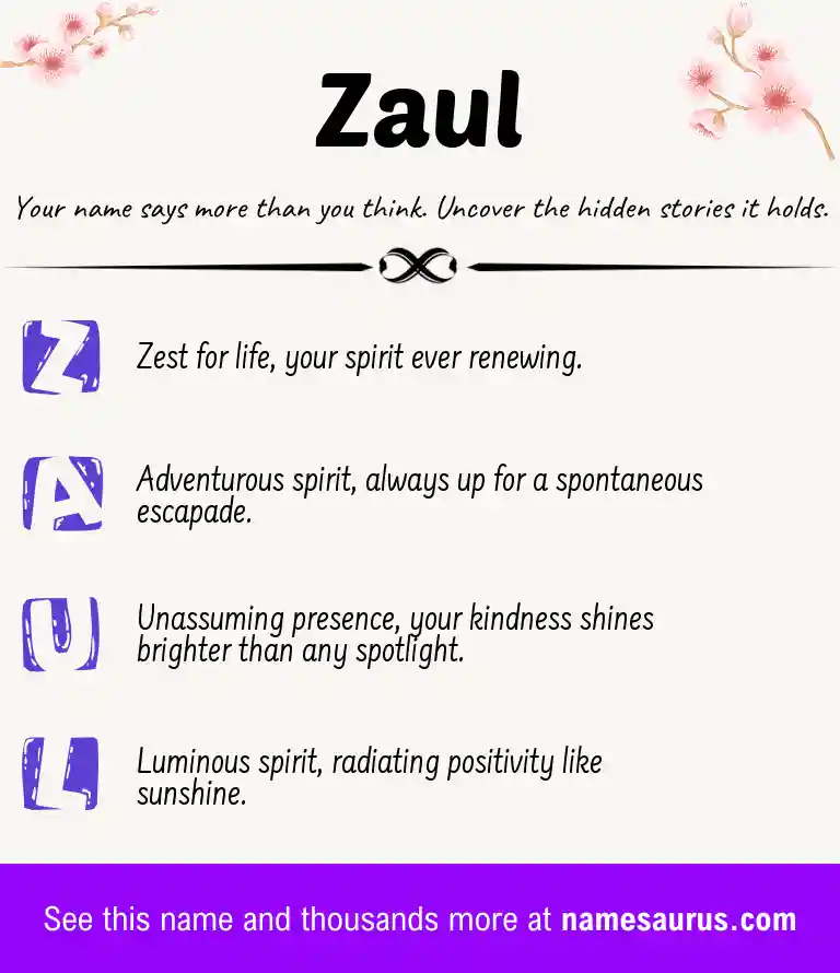 Acrostic poem about Zaul.