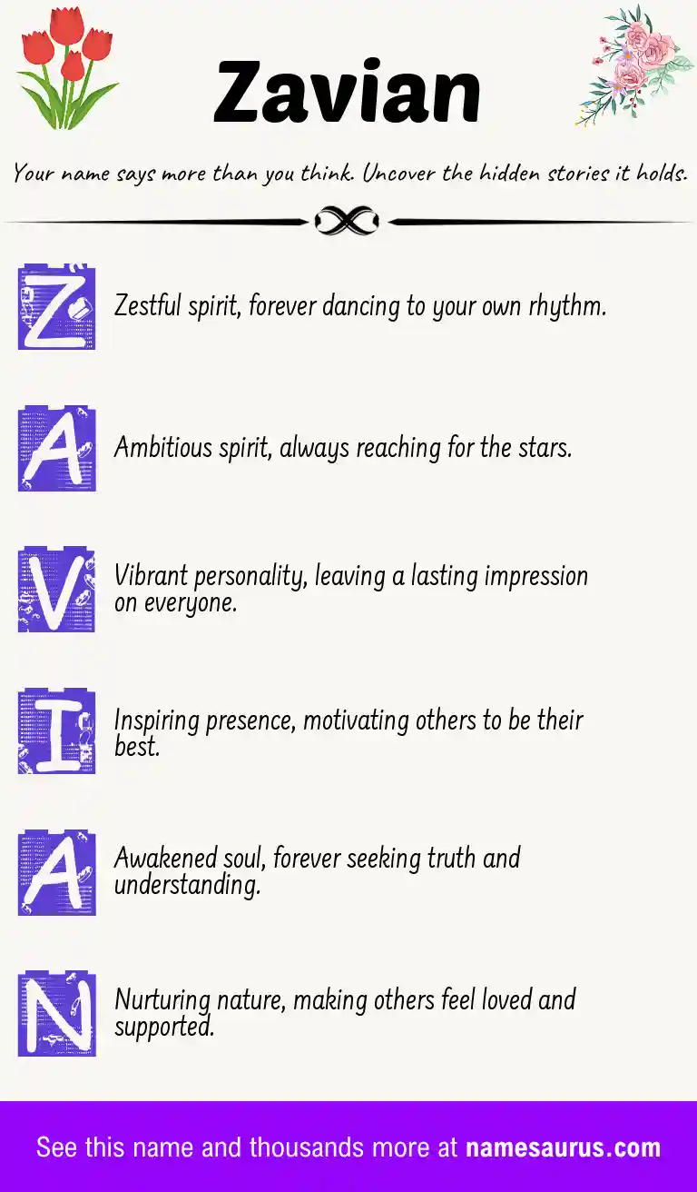 Acrostic poem about Zavian.