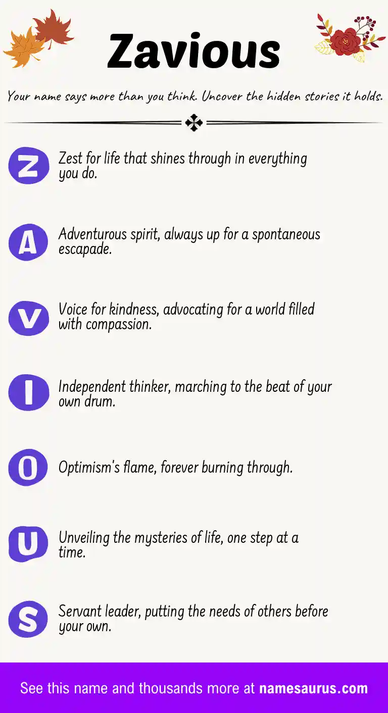 Acrostic poem about Zavious.