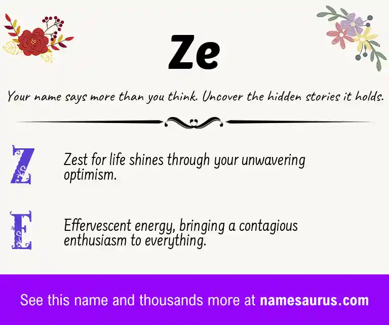 Acrostic poem about Ze.