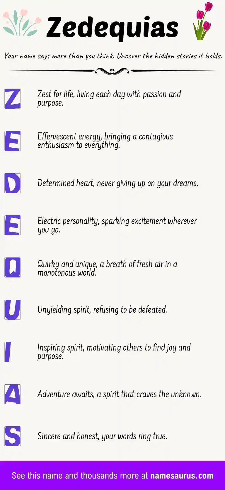 Acrostic poem about Zedequias.