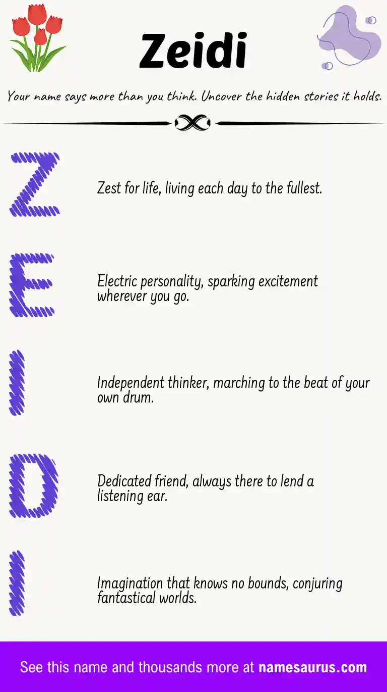 Acrostic poem about Zeidi.