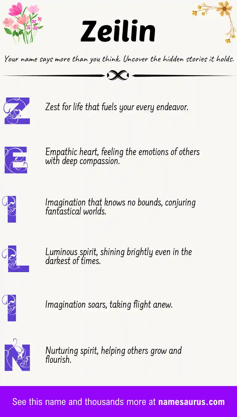 Acrostic poem about Zeilin.