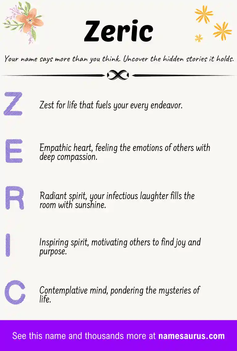 Acrostic poem about Zeric.