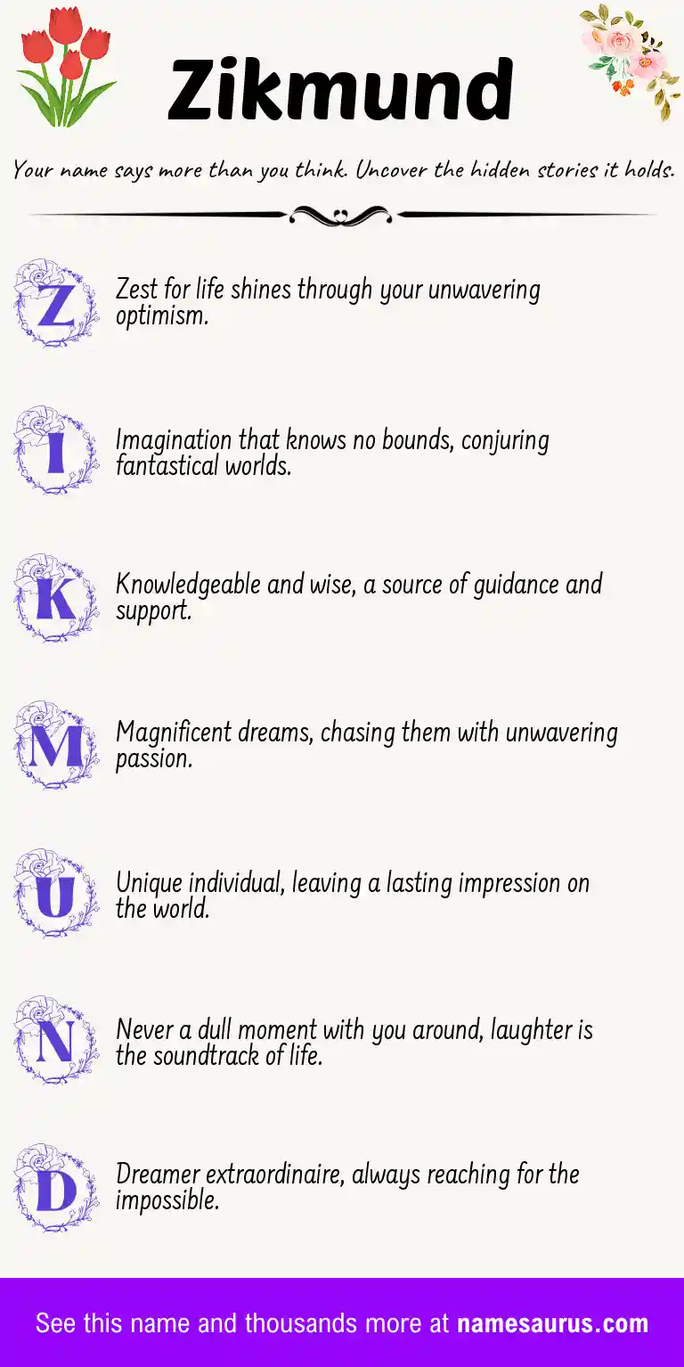 Acrostic poem about Zikmund.