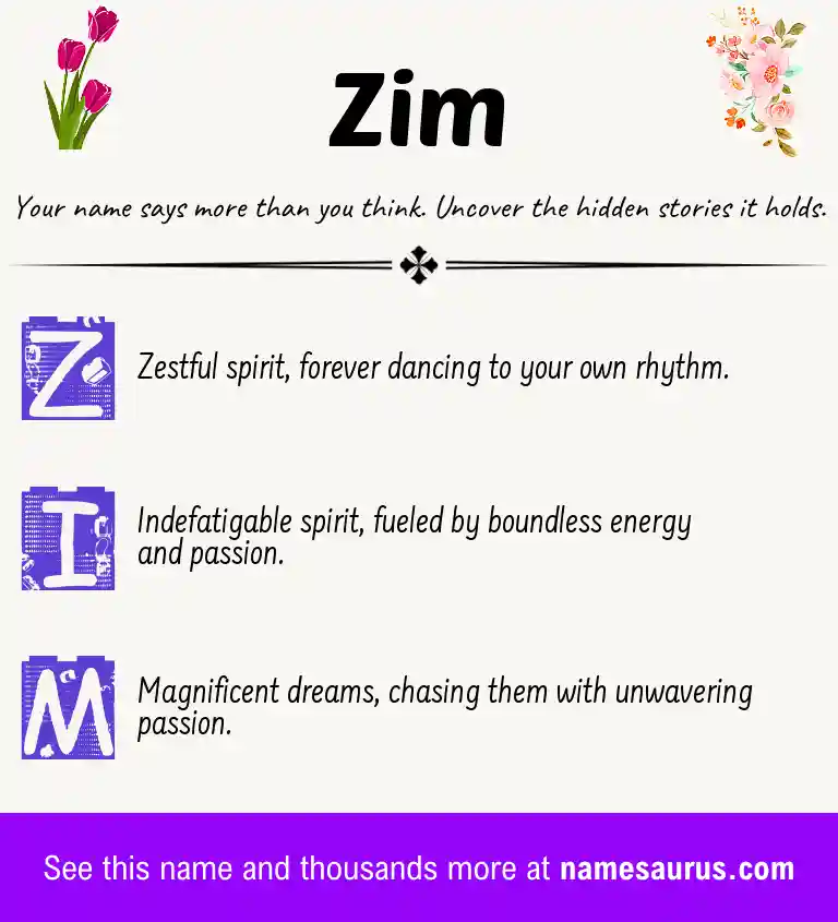 Acrostic poem about Zim.