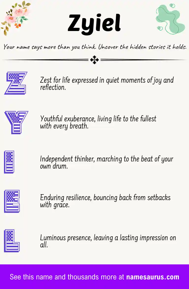 Acrostic poem about Zyiel.