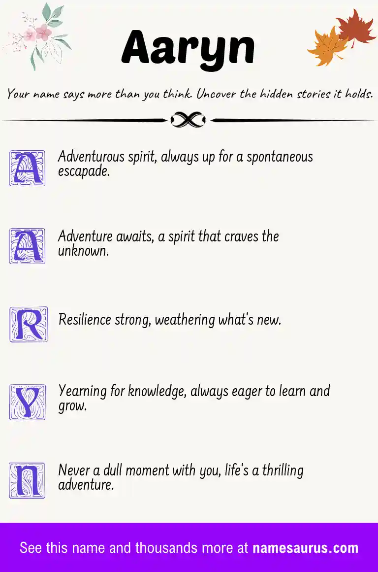 Acrostic poem about Aaryn.