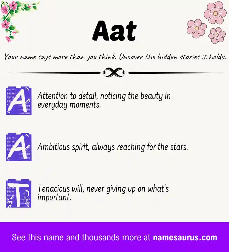 Acrostic poem about Aat.