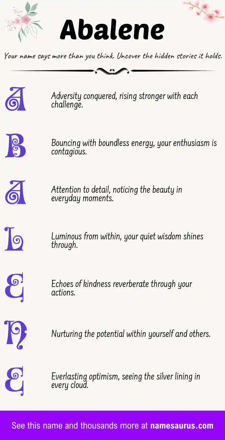 Acrostic poem about Abalene.