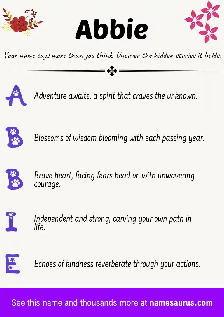 Acrostic poem about Abbie.