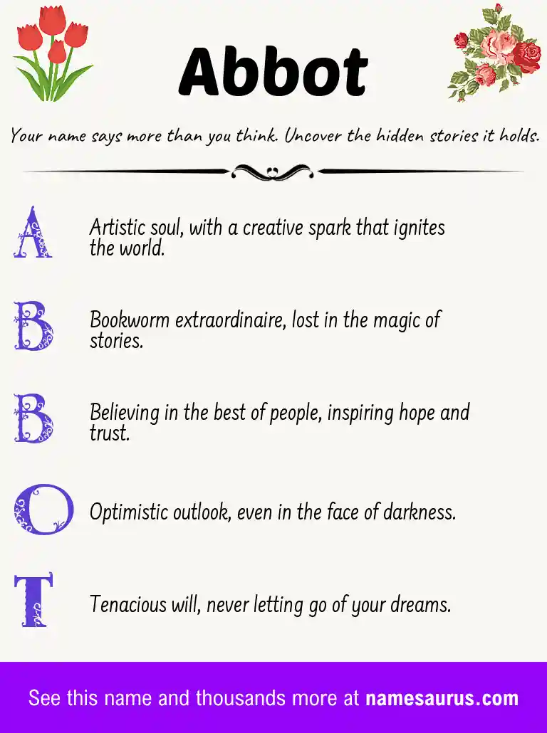 Acrostic poem about Abbot.