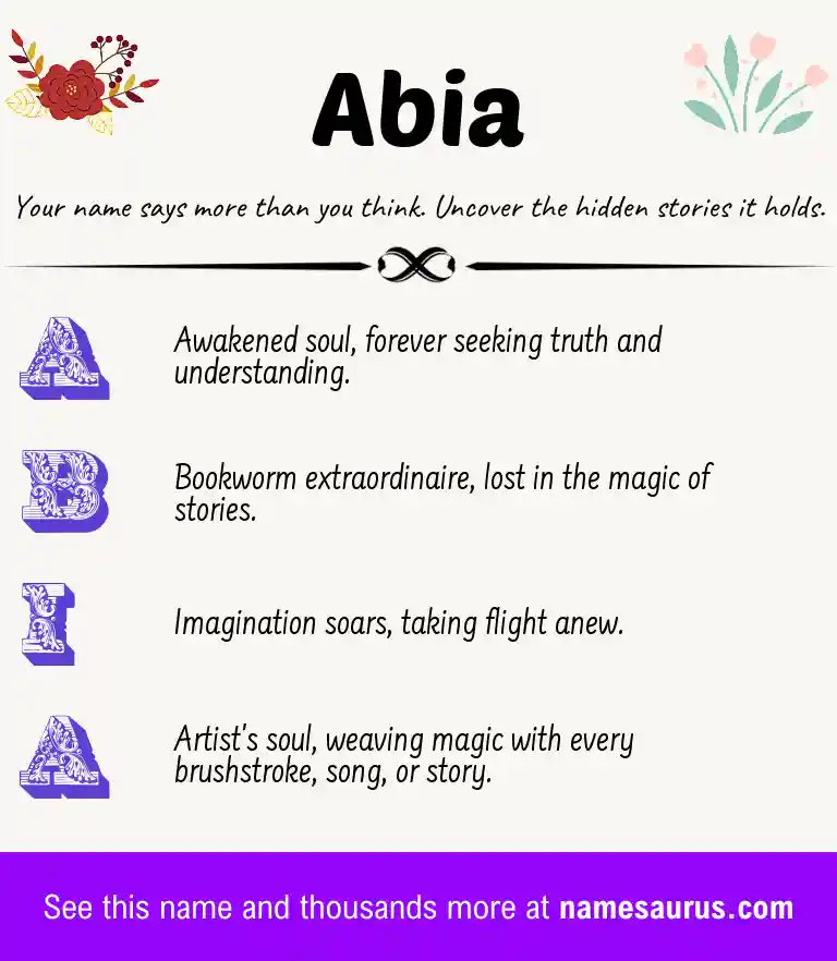 Acrostic poem about Abia.