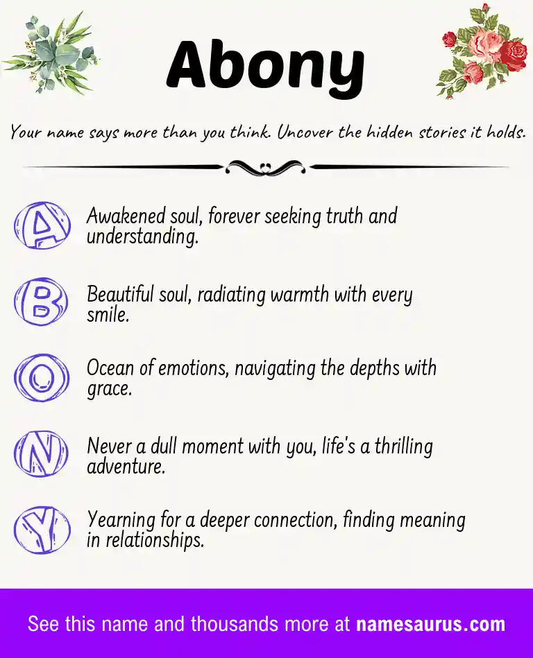 Acrostic poem about Abony.