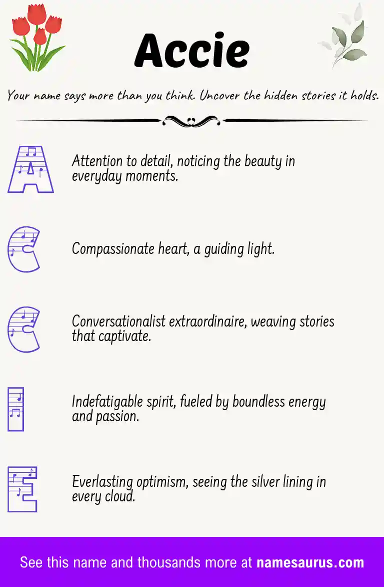 Acrostic poem about Accie.
