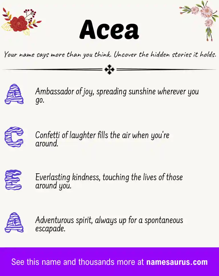 Acrostic poem about Acea.