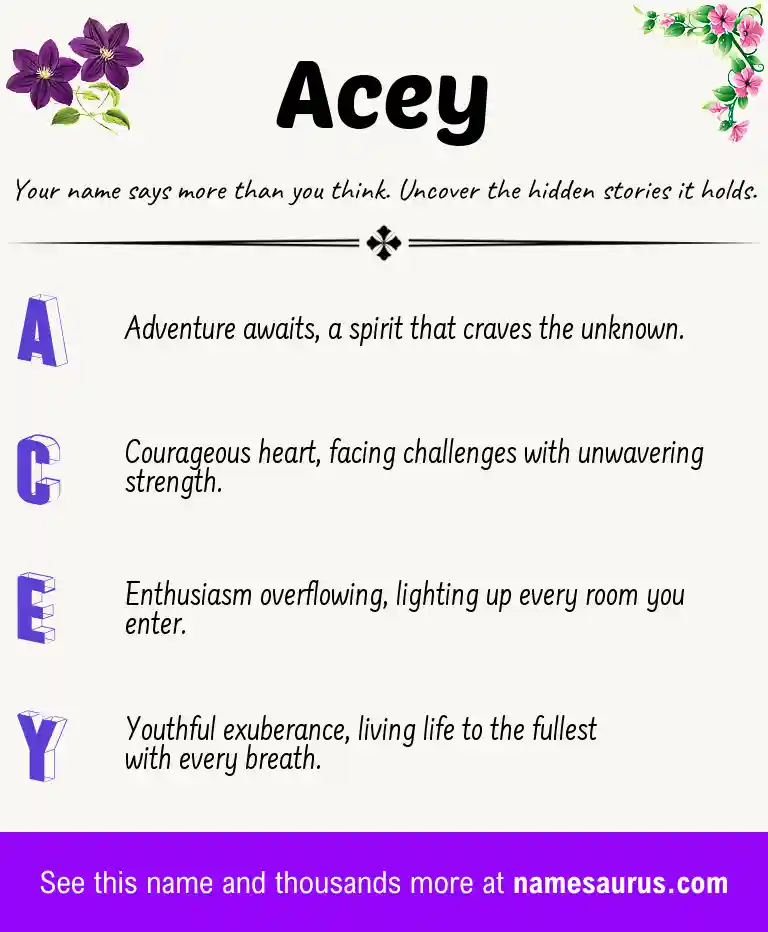 Acrostic poem about Acey.