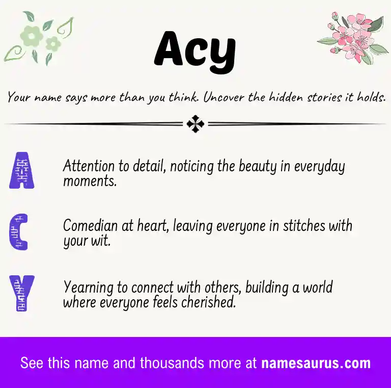 Acrostic poem about Acy.