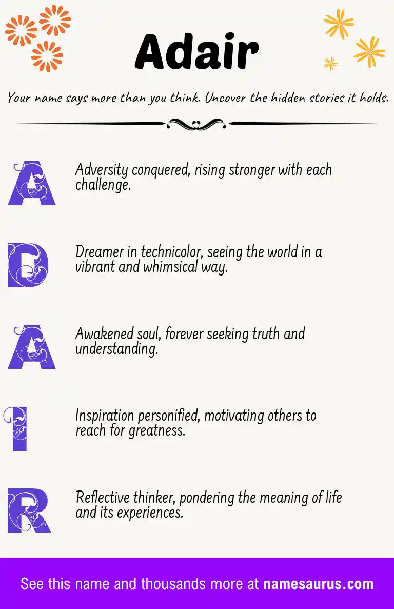 Acrostic poem about Adair.