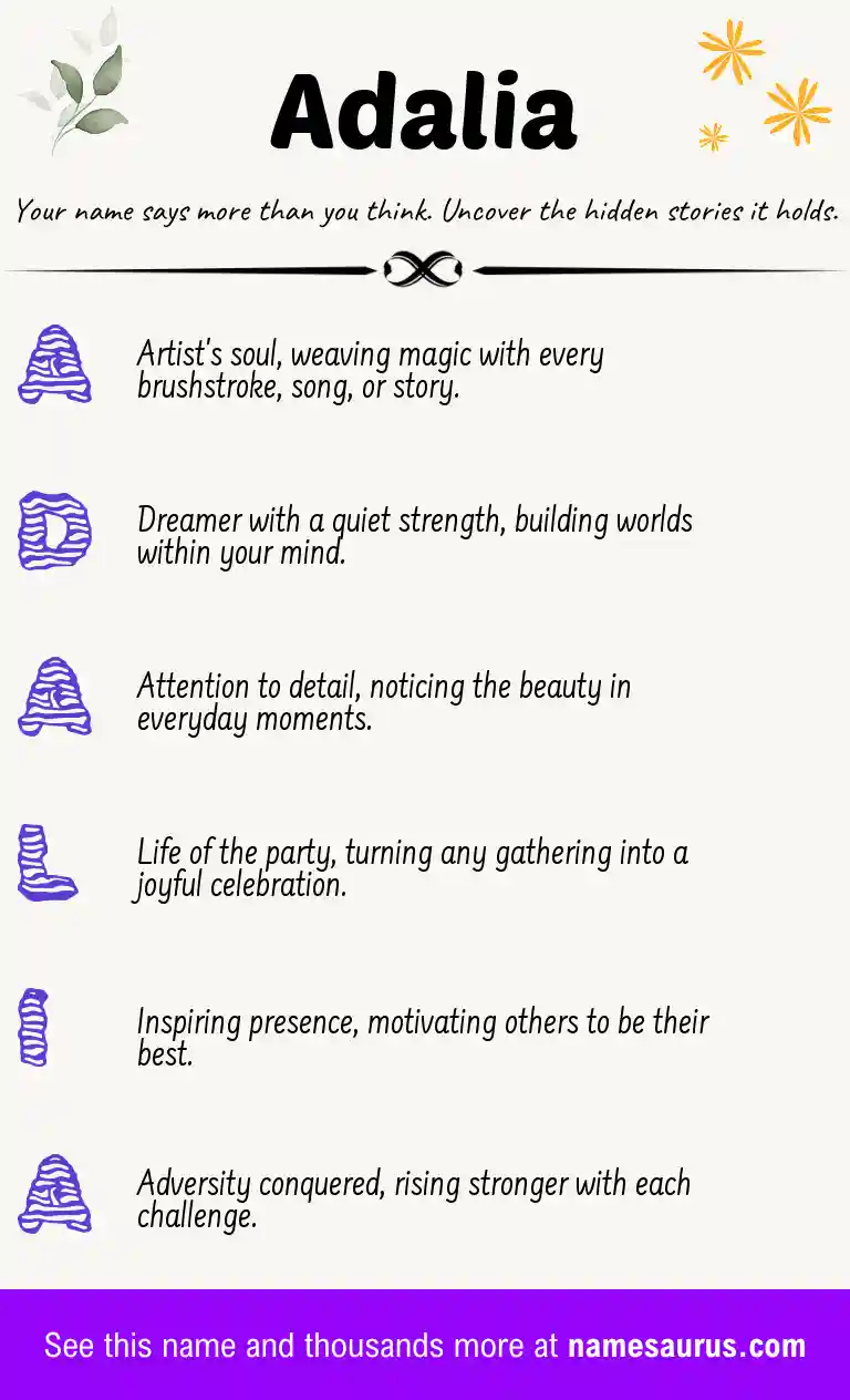 Acrostic poem about Adalia.
