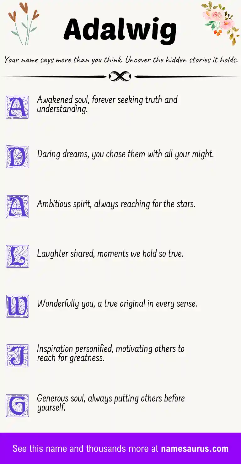 Acrostic poem about Adalwig.