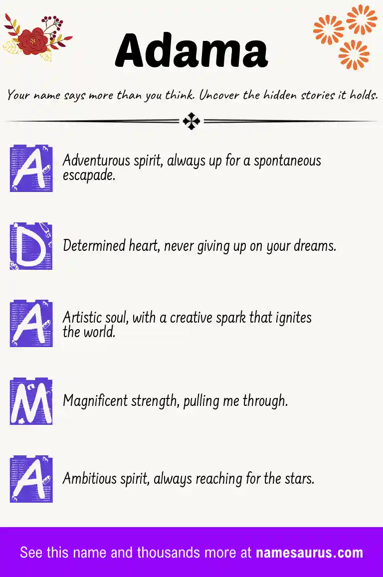 Acrostic poem about Adama.