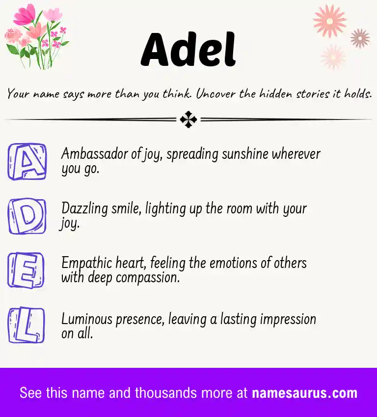 Acrostic poem about Adel.