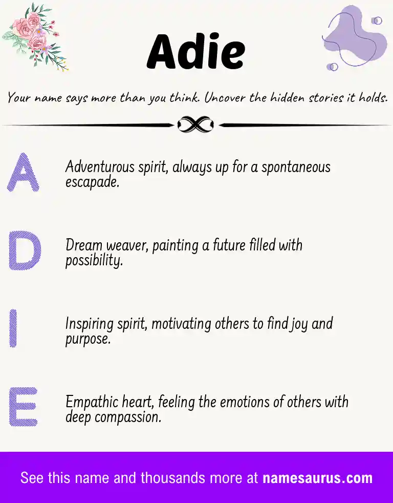 Acrostic poem about Adie.