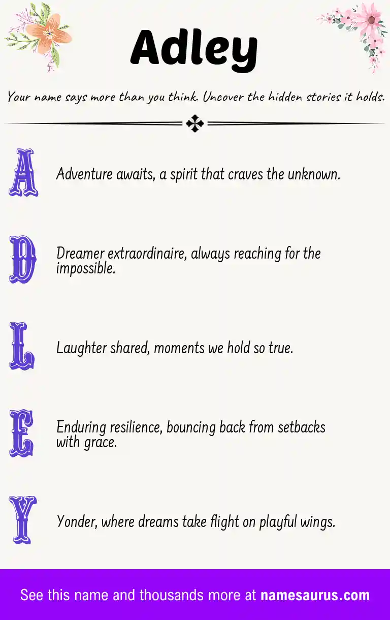 Acrostic poem about Adley.
